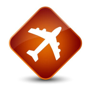 Uçak kutsal kişilerin resmi zarif kahverengi elmas düğme