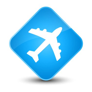 Uçak kutsal kişilerin resmi zarif camgöbeği mavi elmas düğme