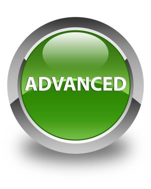 Parlak yumuşak yeşil yuvarlak düğmesi gelişmiş