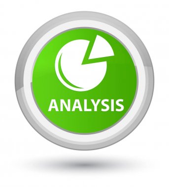 Analiz (grafik simgesi) asal yumuşak yeşil yuvarlak düğmesi