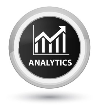 Analytics (istatistik simgesi) siyah yuvarlak düğmeye Başbakan