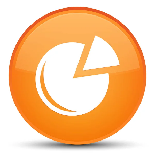 그래프 아이콘 특별 한 오렌지 라운드 버튼 — 스톡 사진