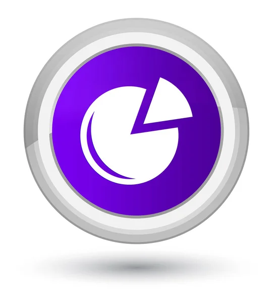Przycisk okrągły fioletowy ikona prime wykres — Zdjęcie stockowe