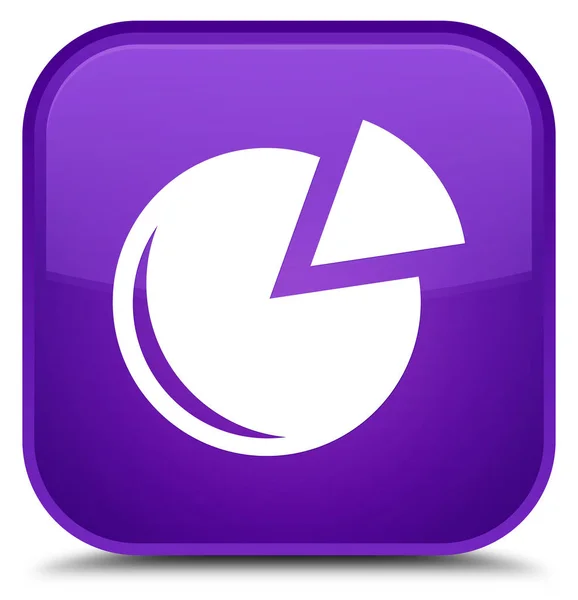 Graph icon special purple square button — Stok fotoğraf