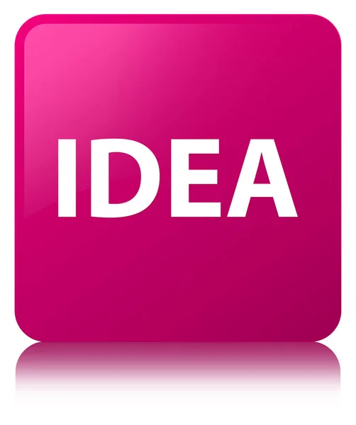 Idea růžové čtvercové tlačítko — Stock fotografie