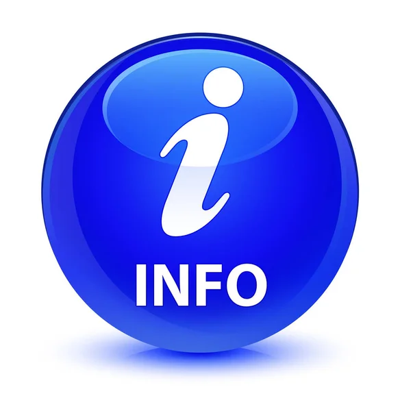 Info glazig blauwe ronde knop — Stockfoto