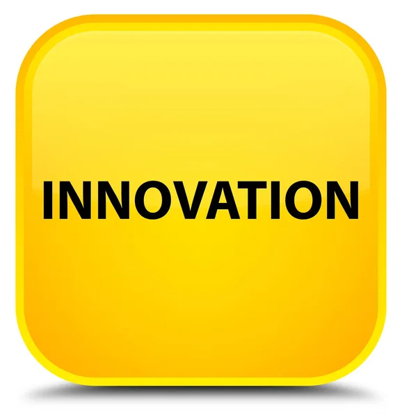 Inovação botão quadrado amarelo especial — Fotografia de Stock