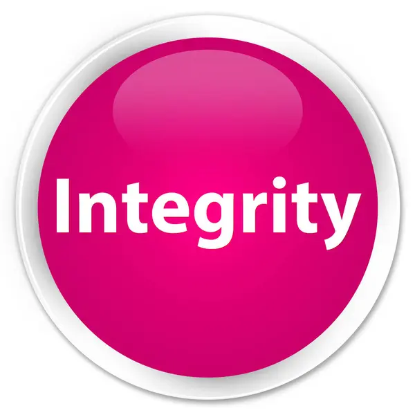 Integrita premium růžové kulaté tlačítko — Stock fotografie
