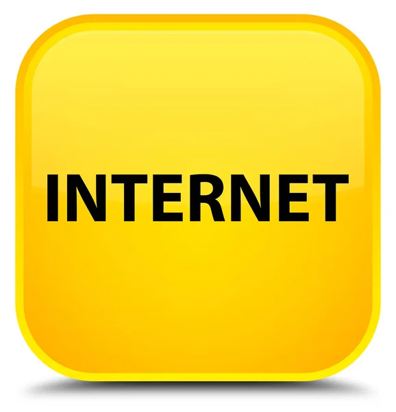 Internet pulsante quadrato giallo speciale — Foto Stock