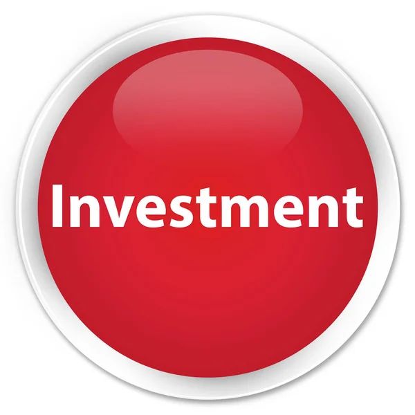 投資プレミアム赤ラウンド ボタン — ストック写真