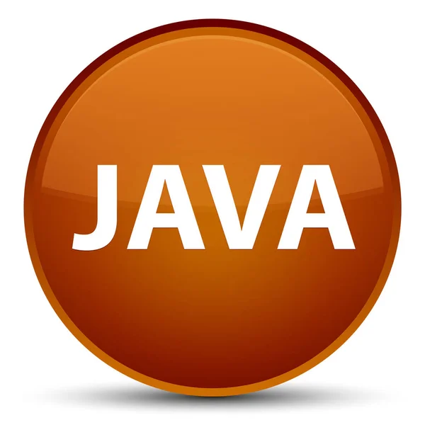 Java special brown round button — Stock Photo, Image