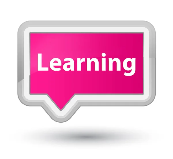 Learning prime pink banner button — Stock Photo, Image