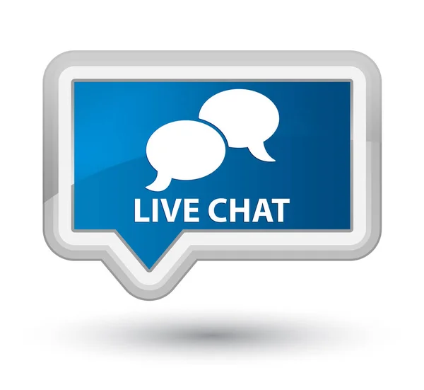 Live chat prime blue banner button