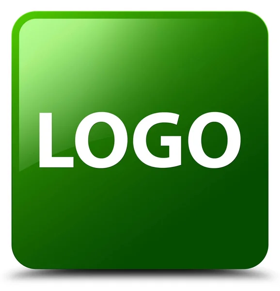 Logo groene vierkante knop — Stockfoto