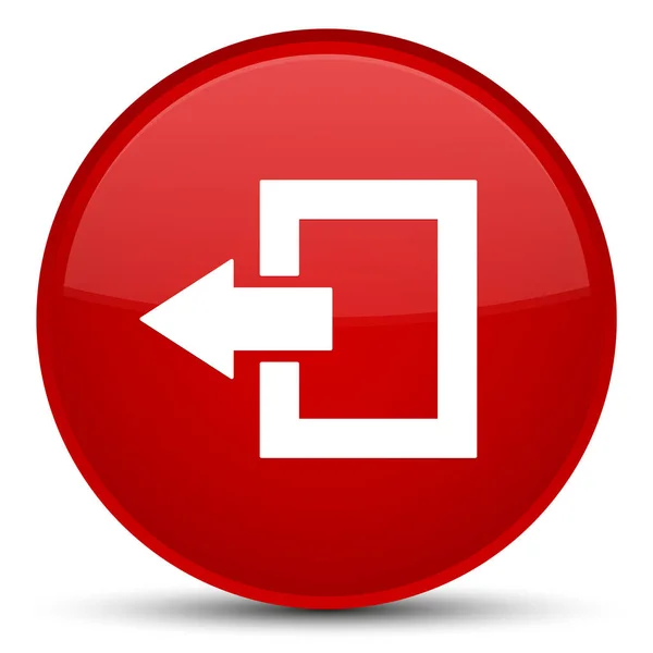 Logga ut ikonen speciella röda runda knappen — Stockfoto