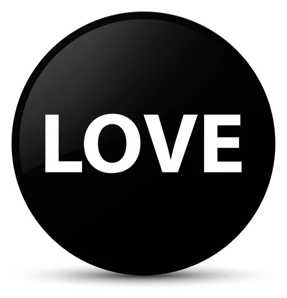 Amor botón redondo negro — Foto de Stock