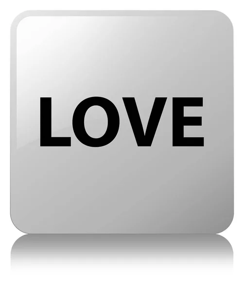 Love white square button — Stock Photo, Image