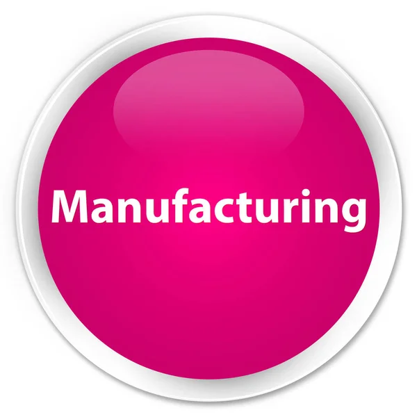 Manufacturing premium pink round button — Stock Photo, Image