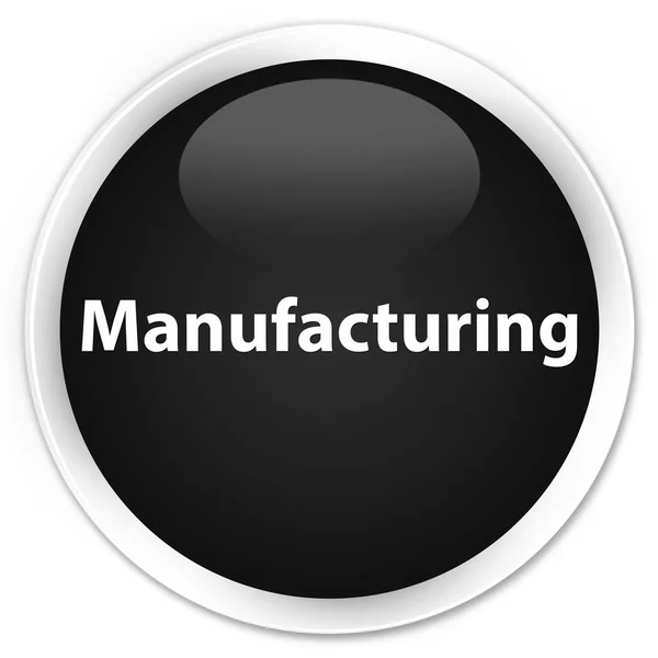 Manufacturing premium black round button — Stock Photo, Image