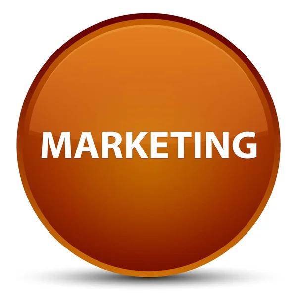 Marketing botão redondo marrom especial — Fotografia de Stock