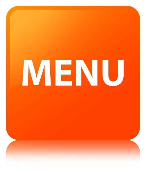Menu orange square button — Stock Photo, Image