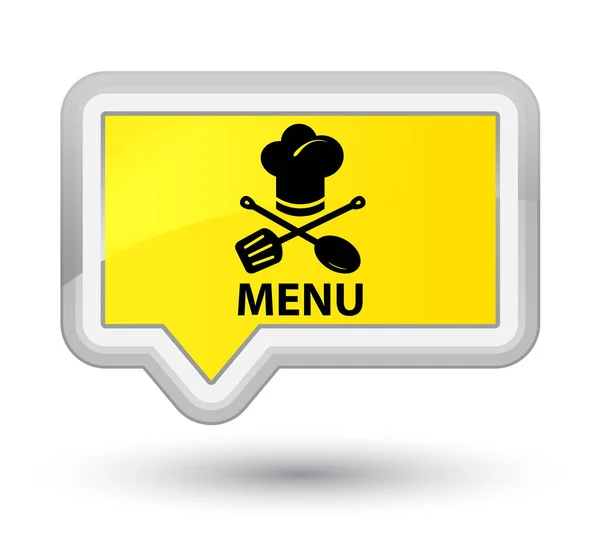 Menü (Restaurant-Symbol) Prime gelbe Banner-Taste — Stockfoto