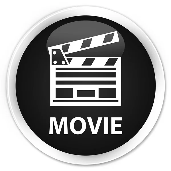 Movie (cinema clip icon) premium black round button