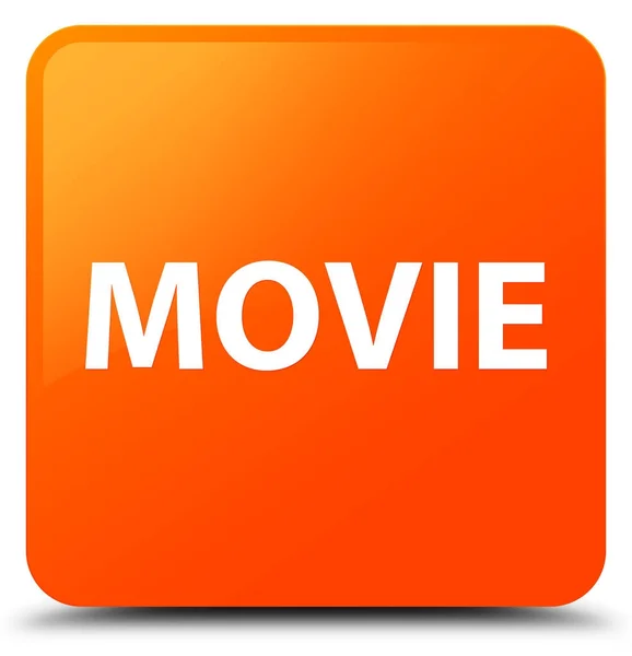 Movie orange square button — Stock Photo, Image