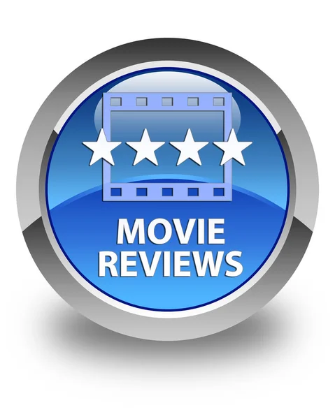 Movie reviews glossy blue round button
