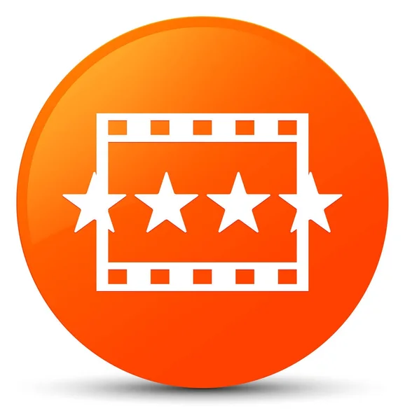 Movie reviews icon orange round button