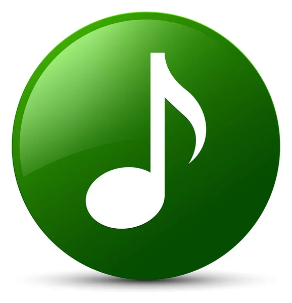 Hudební ikonu zelené kulaté tlačítko — Stock fotografie