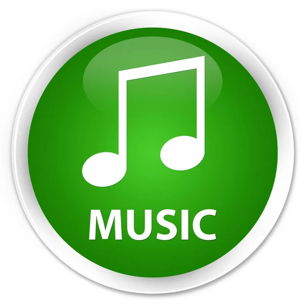 Musica (icona di melodia) pulsante rotondo verde premium — Foto Stock