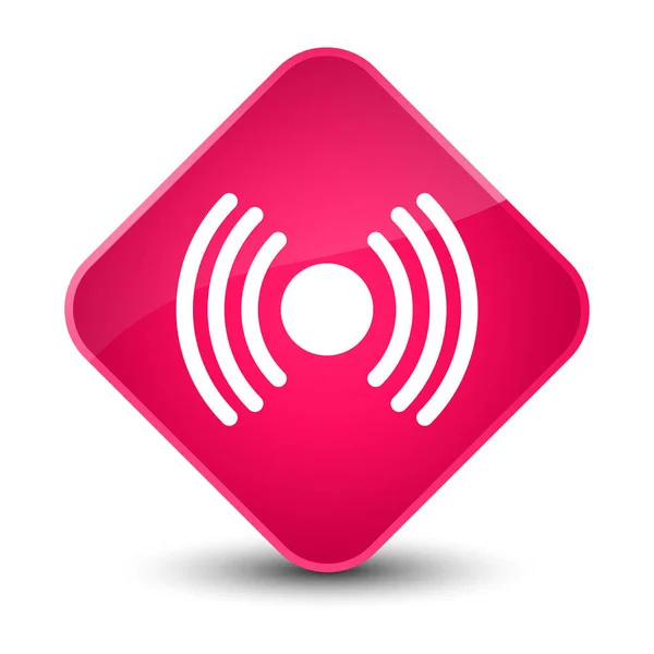 Элегантная розовая кнопка сигнала сети — стоковое фото