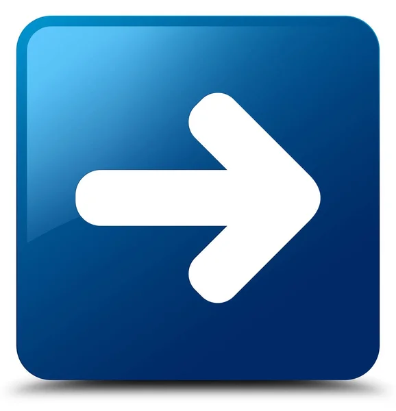 Next arrow icon blue square button — Stock Photo, Image