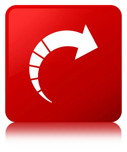 Próximo ícone de seta botão quadrado vermelho — Fotografia de Stock
