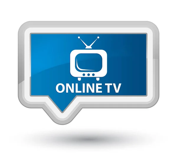 TV en línea prime blue banner botón —  Fotos de Stock