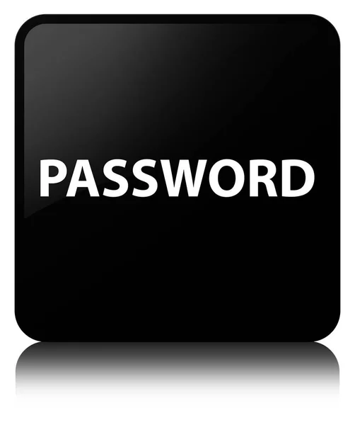 Čtvercové tlačítko heslo černý — Stock fotografie