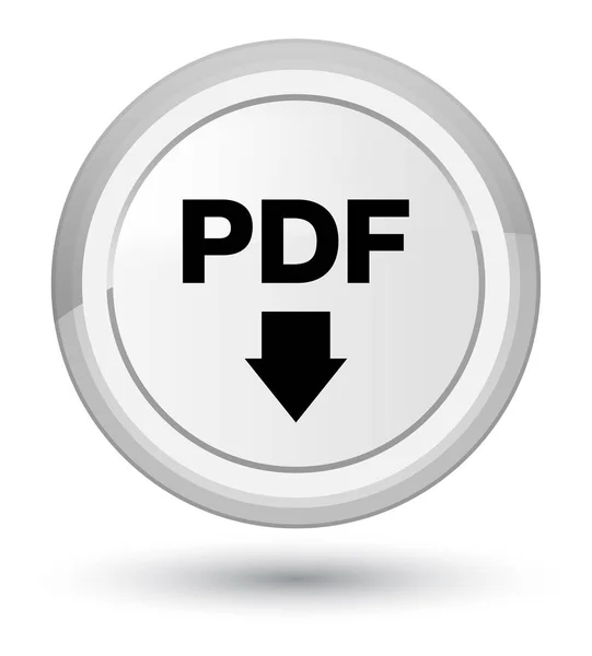 PDF icône de téléchargement premier bouton rond blanc — Photo