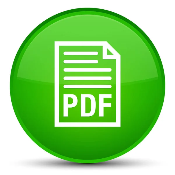 Pdf-Dokument Symbol spezielle grüne runde Taste — Stockfoto