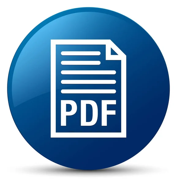 Синяя кнопка значка документа PDF — стоковое фото