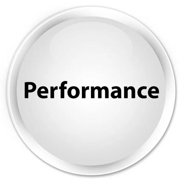 Performance premium white round button — Stock Photo, Image
