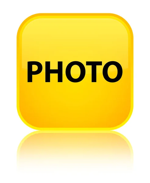 Photo bouton carré jaune spécial — Photo