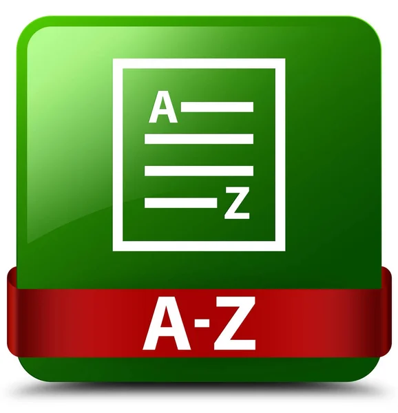 A-Z (list page icon) green square button red ribbon in middle