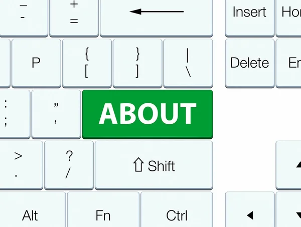 About green keyboard button — Stock Photo, Image