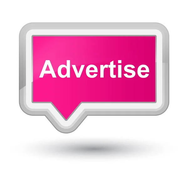 Advertise prime pink banner button — Stock Photo, Image