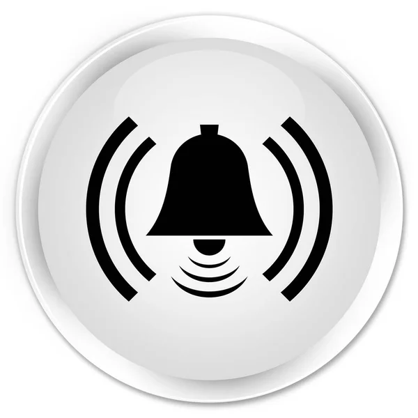 Alarm pictogram premium witte ronde knop — Stockfoto