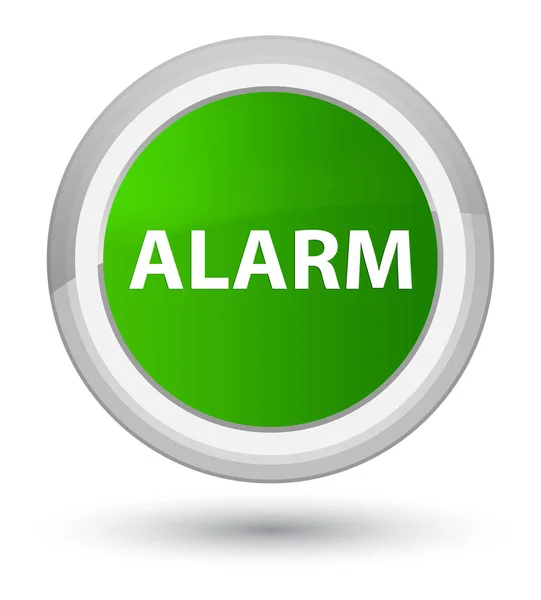 Alarme botão redondo verde principal — Fotografia de Stock