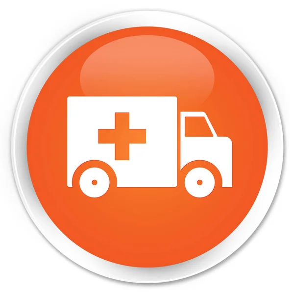 Ambulance ikonu premium oranžové kulaté tlačítko — Stock fotografie