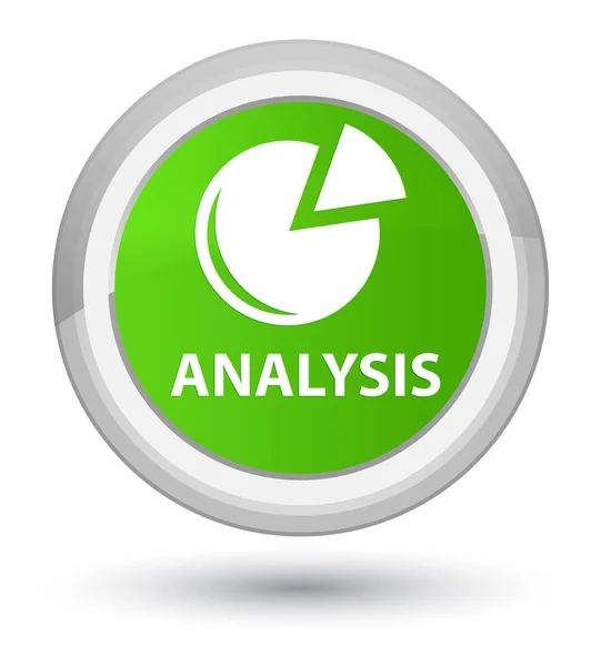 Аналіз (піктограма графа) кнопка простого м'якого зеленого кола — стокове фото