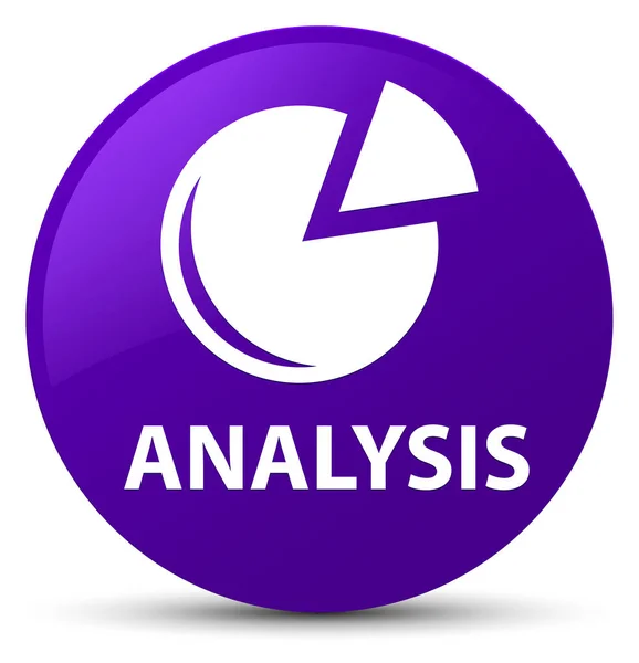 Аналіз (піктограма графа) фіолетова кругла кнопка — стокове фото
